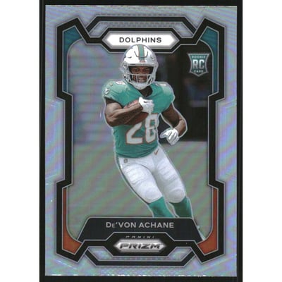 2023 Panini Prizm Prizms Silver #365 De'Von Achane
