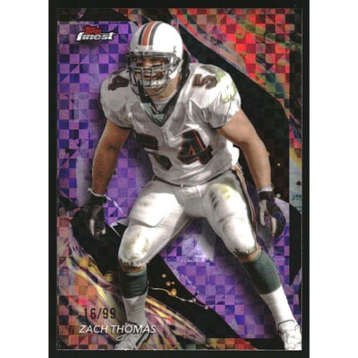 2024 Finest Purple Checkerboard Refractors #130 Zach Thomas