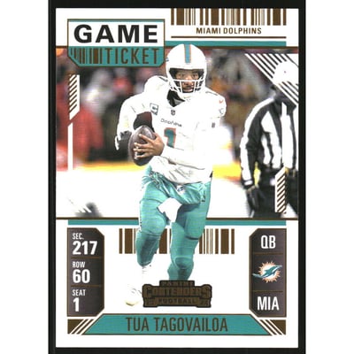 2024 Panini Contenders Game Ticket Orange #61 Tua Tagovailoa