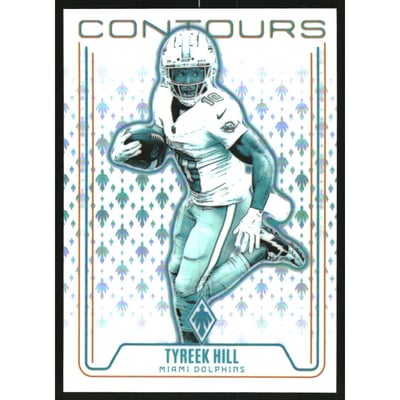 2024 Panini Phoenix Contours Teal #7 Tyreek Hill