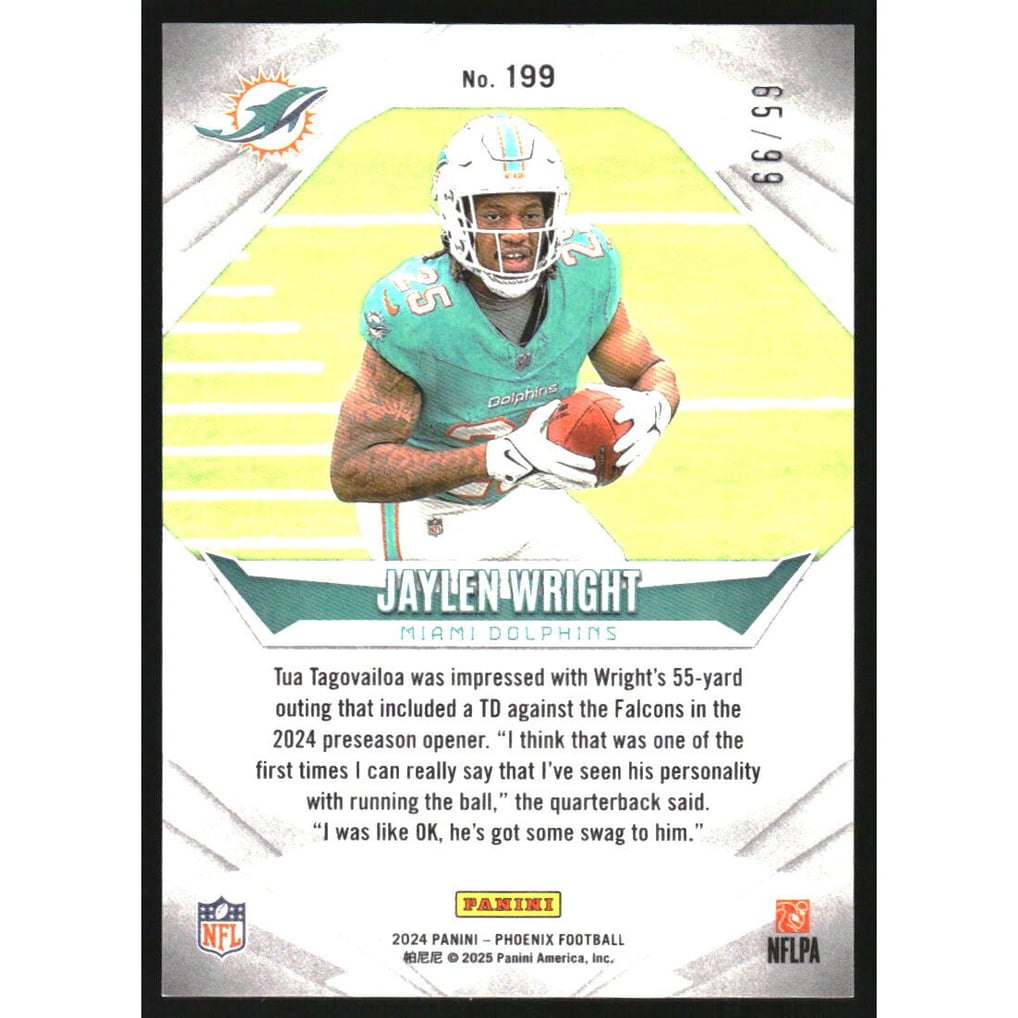 2024 Panini Phoenix Red #199 Jaylen Wright