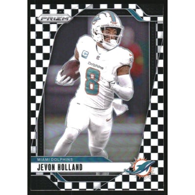 2024 Panini Prizm Prizms Black and White Checker #180 Jevon Holland