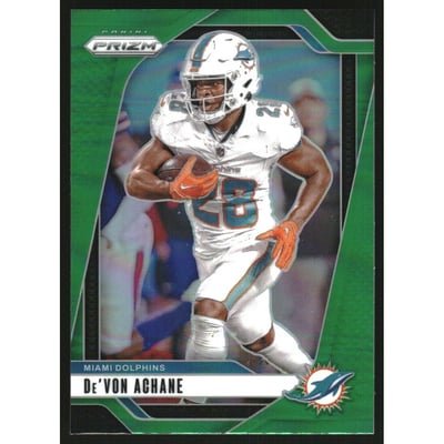 2024 Panini Prizm Prizms Green #176 De'Von Achane