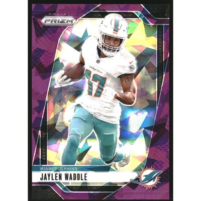 2024 Panini Prizm Prizms Purple Ice #178 Jaylen Waddle