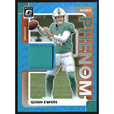 2025 Donruss Optic Rookie Phenoms Neon Blue #3 Quinn Ewers