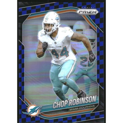 2025 Panini Prizm Prizms Black and Blue Checker #20 Chop Robinson