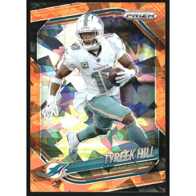 2025 Panini Prizm Prizms Orange Ice #249 Tyreek Hill