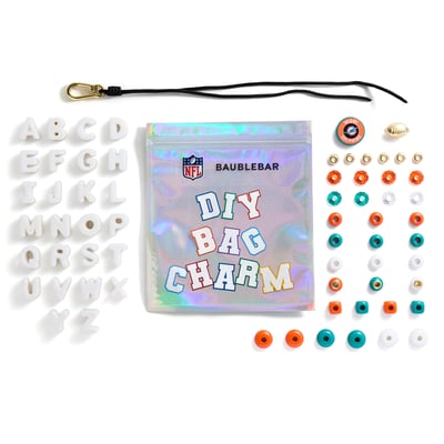 Miami Dolphins BaubleBar Mini Custom Bag Charm Bead Kit