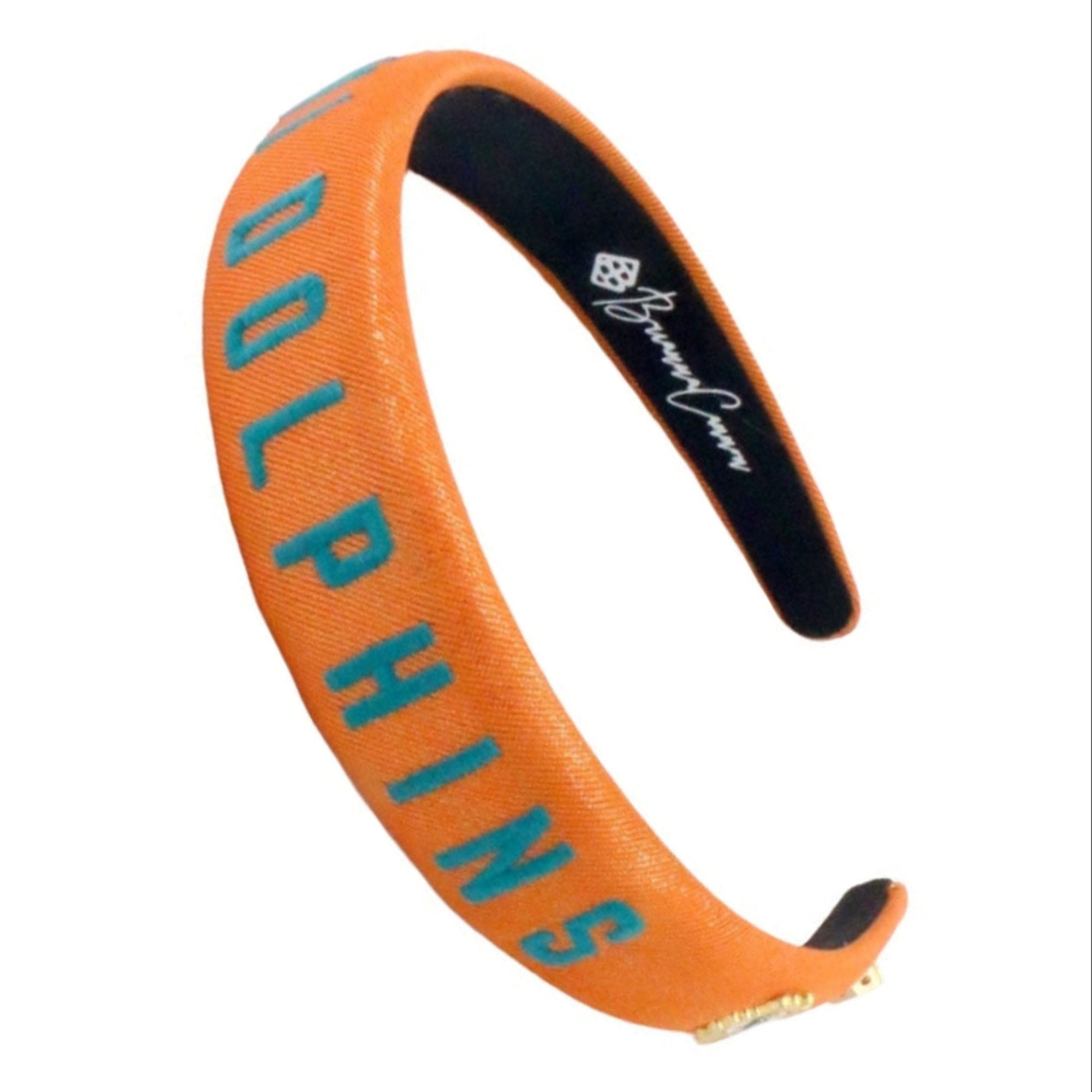 Brianna Cannon Miami Dolphins Thin Embroidered Headband display picture 3