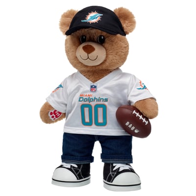  Miami Dolphins Build-A-Bear Happy Hugs Teddy Bear Gift Set