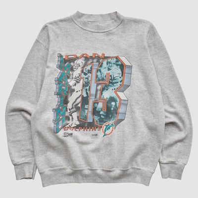 Dan Marino Salem Sportswear 90s Pullover Sweatshirt - Heather Gray - M by Fanatics Real Vintage