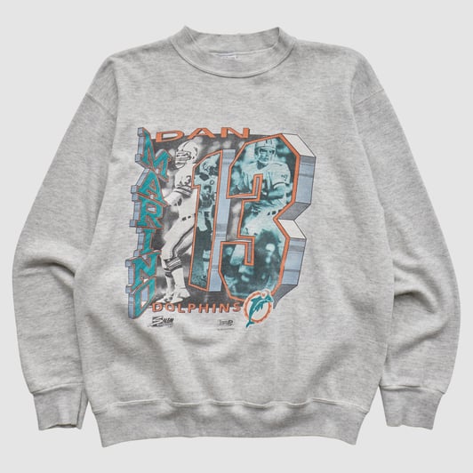 Dan Marino Salem Sportswear 90s Pullover Sweatshirt - Heather Gray - M by Fanatics Real Vintage