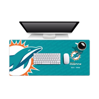 Miami Dolphins Fanpoint 15.7" x 35.4" Logo Series Desk Pad