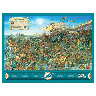 Miami Dolphins Fanpoint 500-Piece Joe Journeyman Puzzle