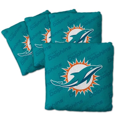 Miami Dolphins Fanpoint Four-Piece Cornhole Bag Set