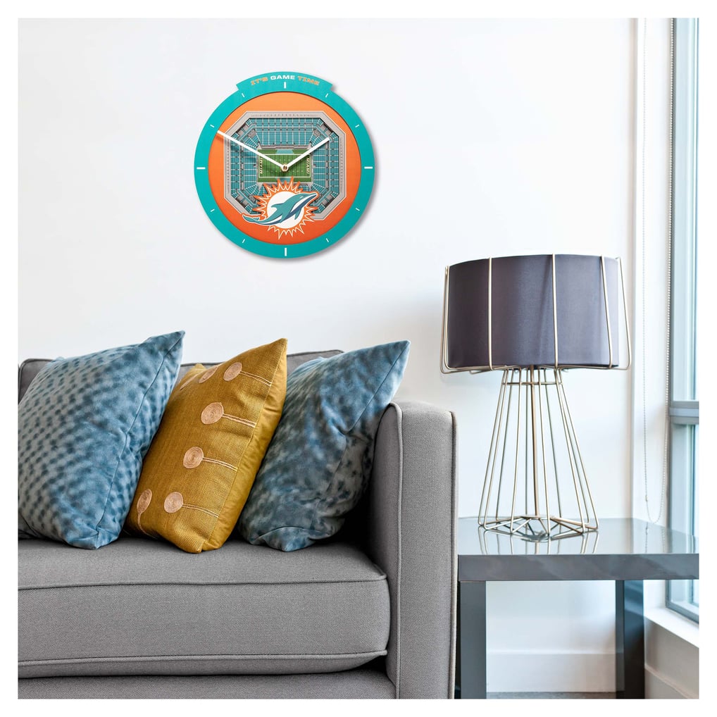 Miami Dolphins Fanpoint StadiumView 3D Wall Clock