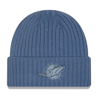 Miami Dolphins New Era Girls Color Pack Cuffed Knit Hat - Blue