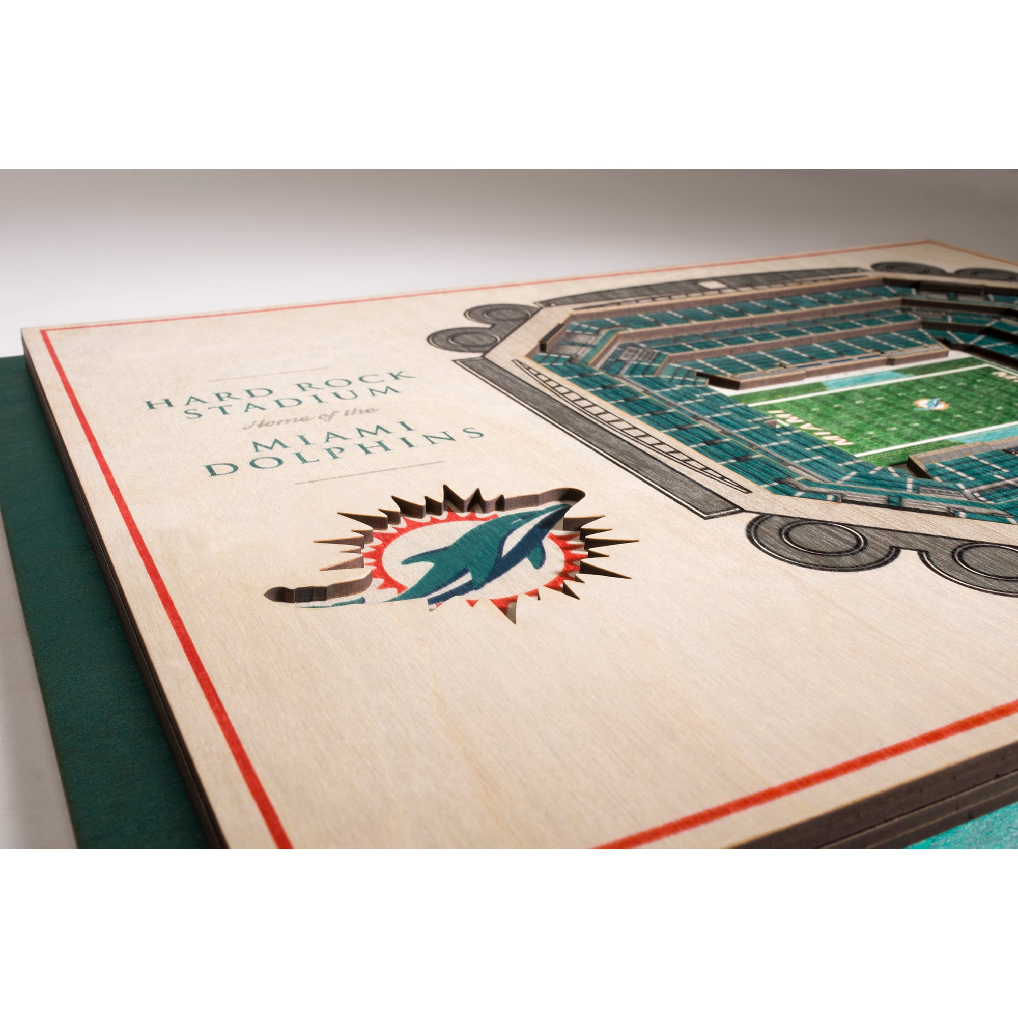 IDNA Miami Dolphins 17'' x 13'' 5-Layer StadiumViews 3D Wall Art