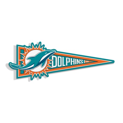 Miami Dolphins IDNA 23" 3D Pennant Wall Art