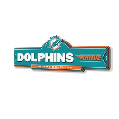 Miami Dolphins IDNA 3D Street Sign