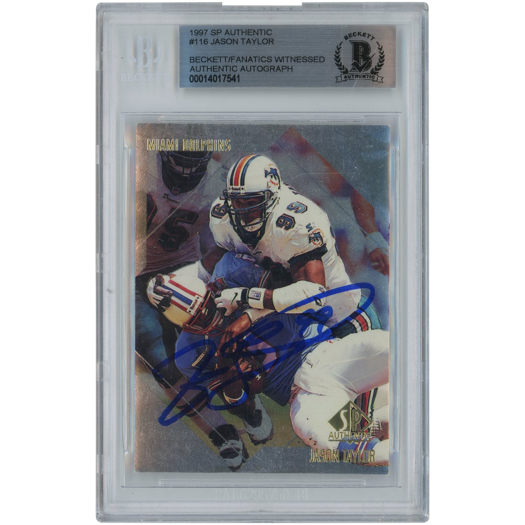 Jason Taylor Miami Dolphins Autographed 1997 Upper Deck SP