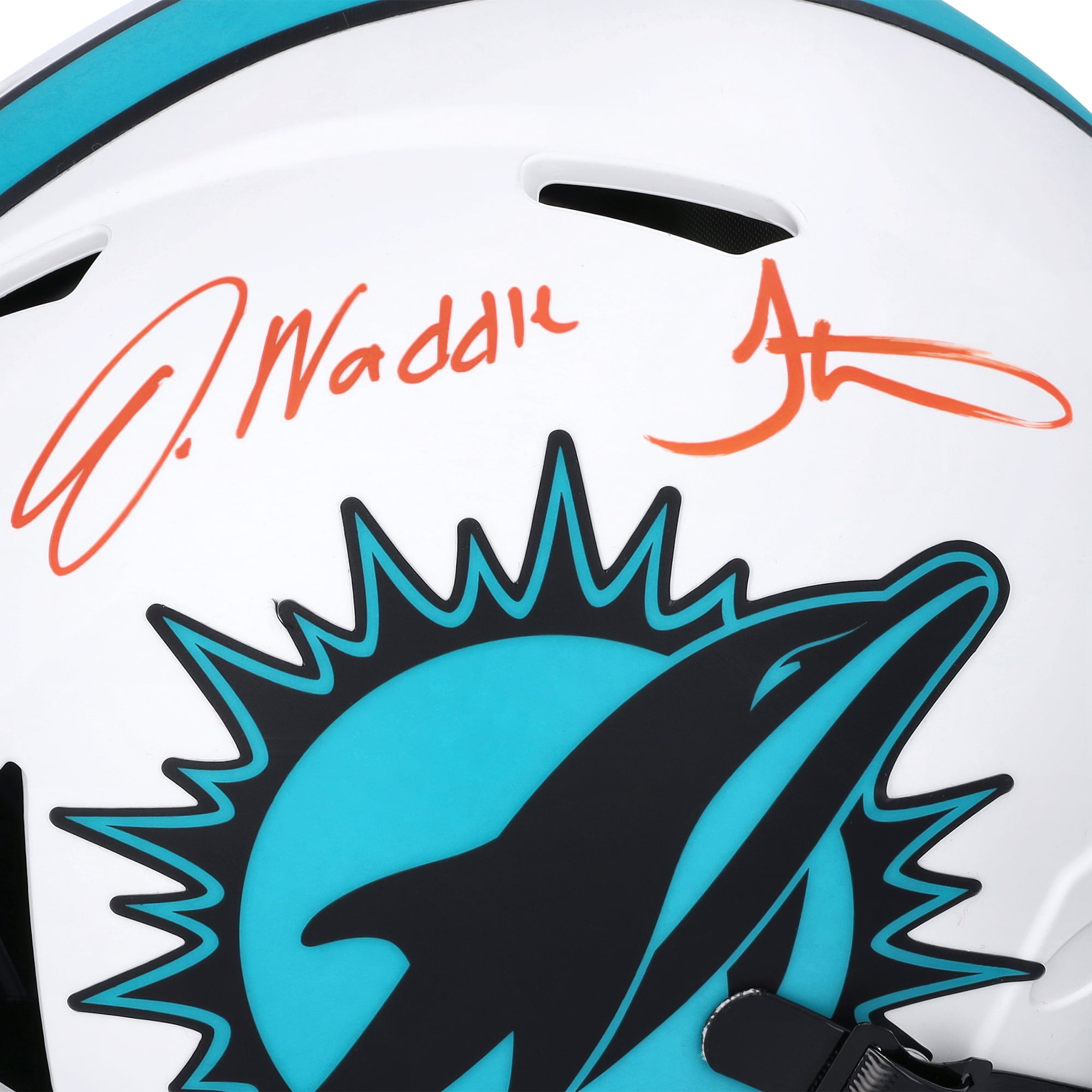 Jaylen Waddle & Tyreek Hill Miami Dolphins Multi-Signed Riddell