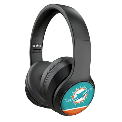Miami Dolphins Keyscaper Personalized Endzone Solid Wireless Bluetooth Headphones With Case