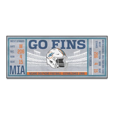 Miami Dolphins Logo Brands 30" x 72" Ticket Runner