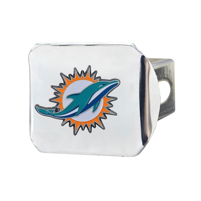 Miami Dolphins Logo Brands Chrome Hitch Cover