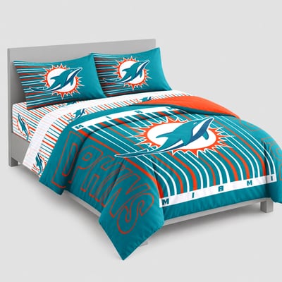 Logo Brands Miami Dolphins Momentum Bed In A Bag - Full