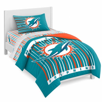 Logo Brands Miami Dolphins Momentum Bed In A Bag - Twin