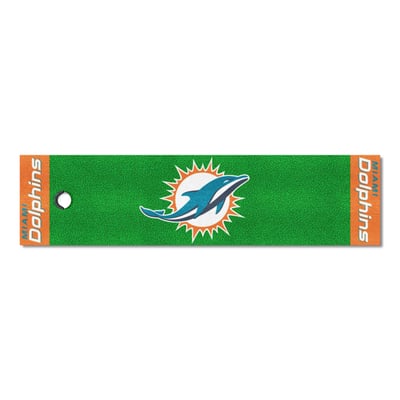 Miami Dolphins Logo Brands Putting Green Mat