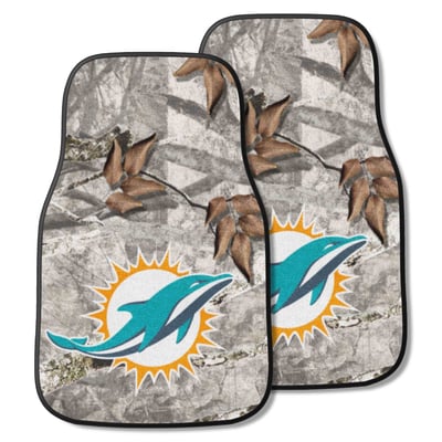 Miami Dolphins Logo Brands Two-Piece Carpet Car Mat Set