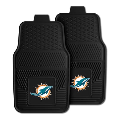 Miami Dolphins Logo Brands Two-Piece Vinyl Car Mat Set