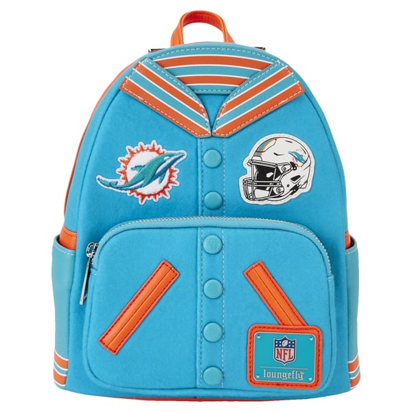Loungefly Miami Dolphins Varsity Mini Backpack display picture 2