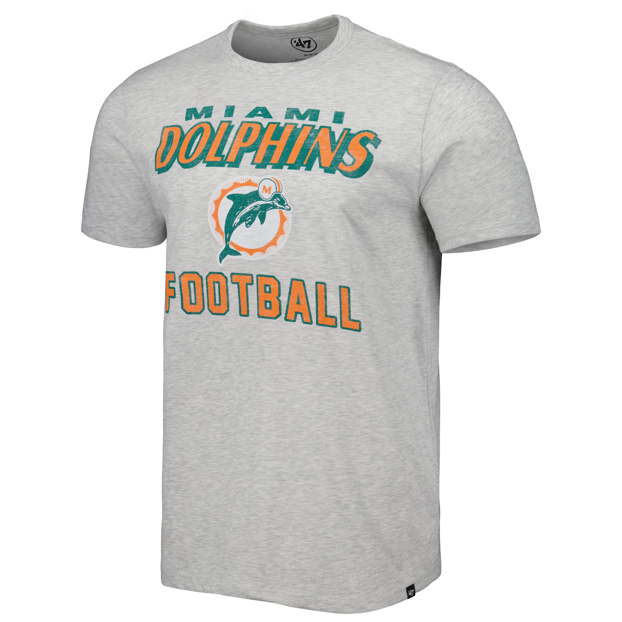 Men's '47 Heathered Gray Miami Dolphins Dozer Franklin Lightweight