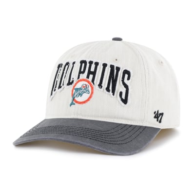 Miami Dolphins '47 Throwback Groton Franchise Fitted Hat - Natural