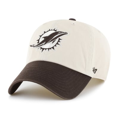 Miami Dolphins '47 Clean Up Adjustable Hat - Natural/Brown
