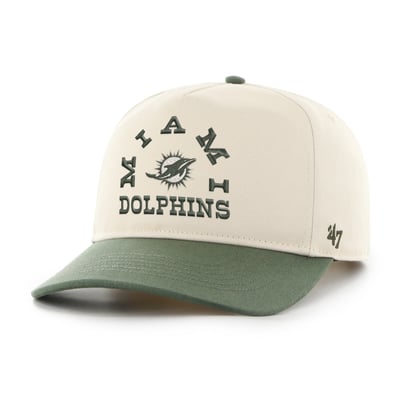 Miami Dolphins '47 Ranchero Hitch Adjustable Hat - Natural/Olive