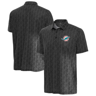 Miami Dolphins Antigua Vigorous Polo - Black