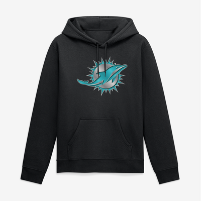Miami Dolphins Big & Tall Forged Mascot Hoodie - Black