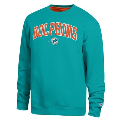  Miami Dolphins Champion Contrast Lined Sweatshirt - Aqua