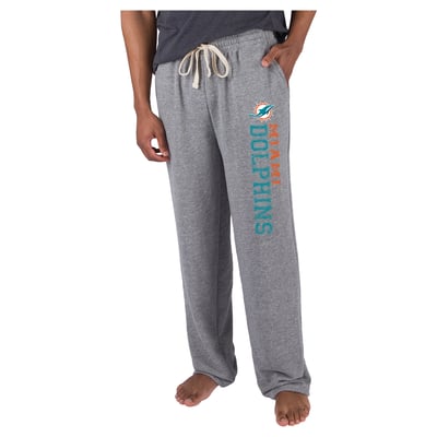 Miami Dolphins Concepts Sport Mainstream French Terry Tri-Blend Sweatpants - Gray