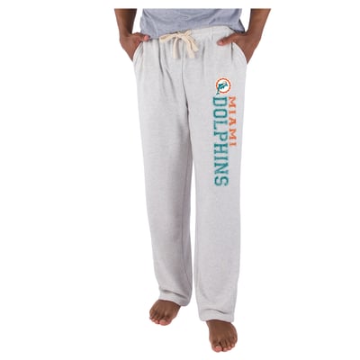  Miami Dolphins Concepts Sport Mainstream French Terry Tri-Blend Sweatpants - Oatmeal