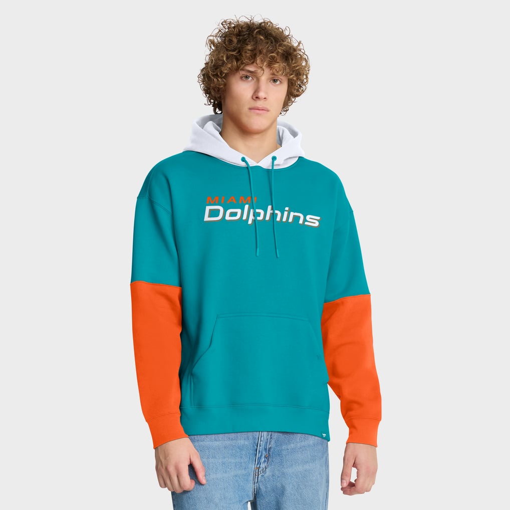 Miami Dolphins Fanatics Helmet Pullover Hoodie - Aqua