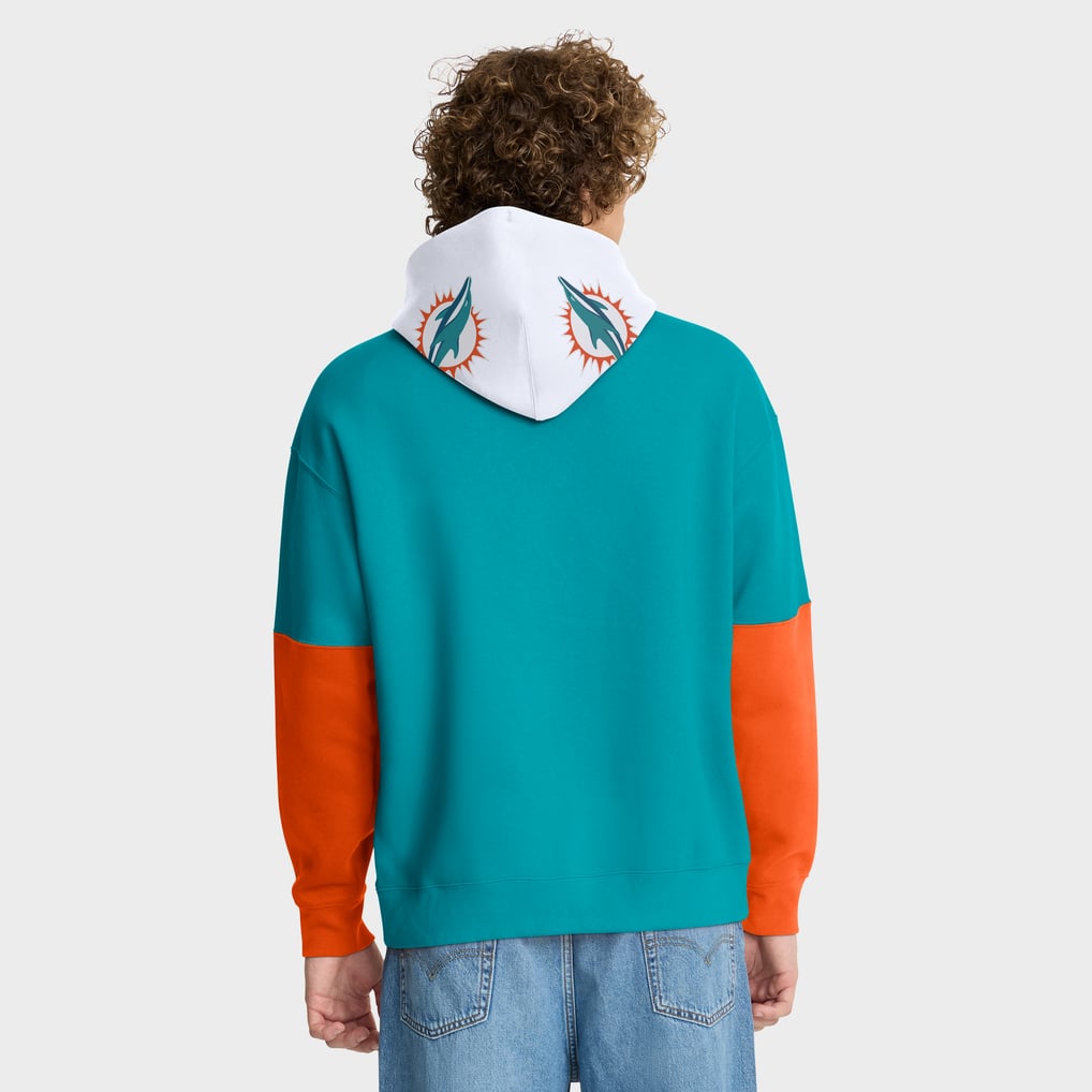 Miami Dolphins Fanatics Helmet Pullover Hoodie - Aqua