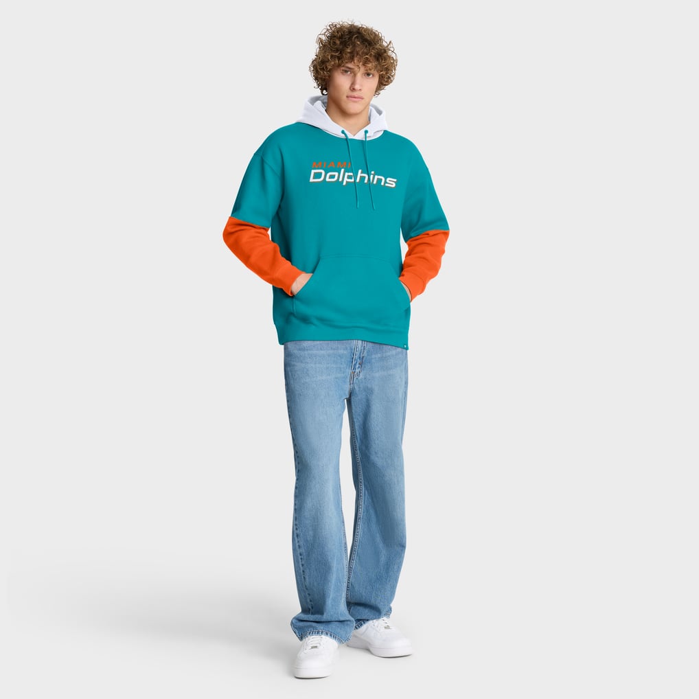 Miami Dolphins Fanatics Helmet Pullover Hoodie - Aqua