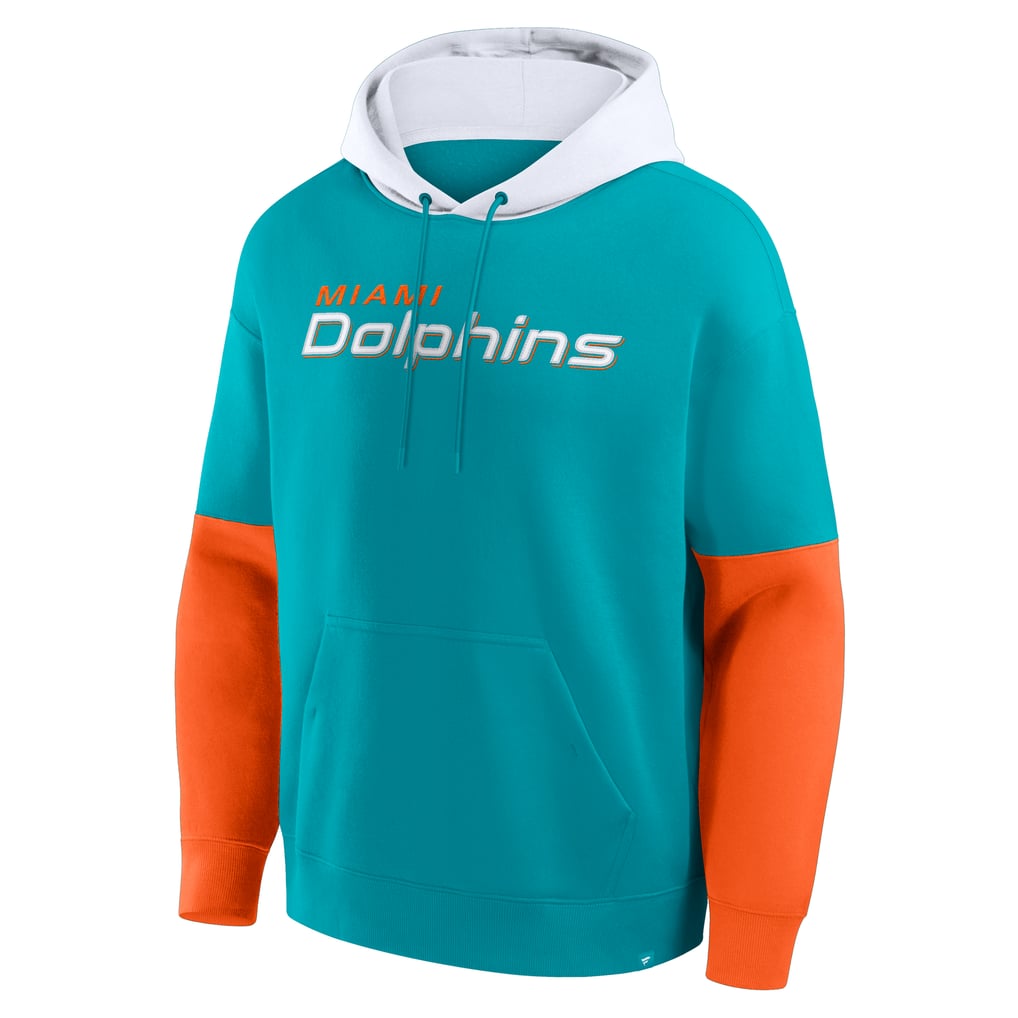Miami Dolphins Fanatics Helmet Pullover Hoodie - Aqua