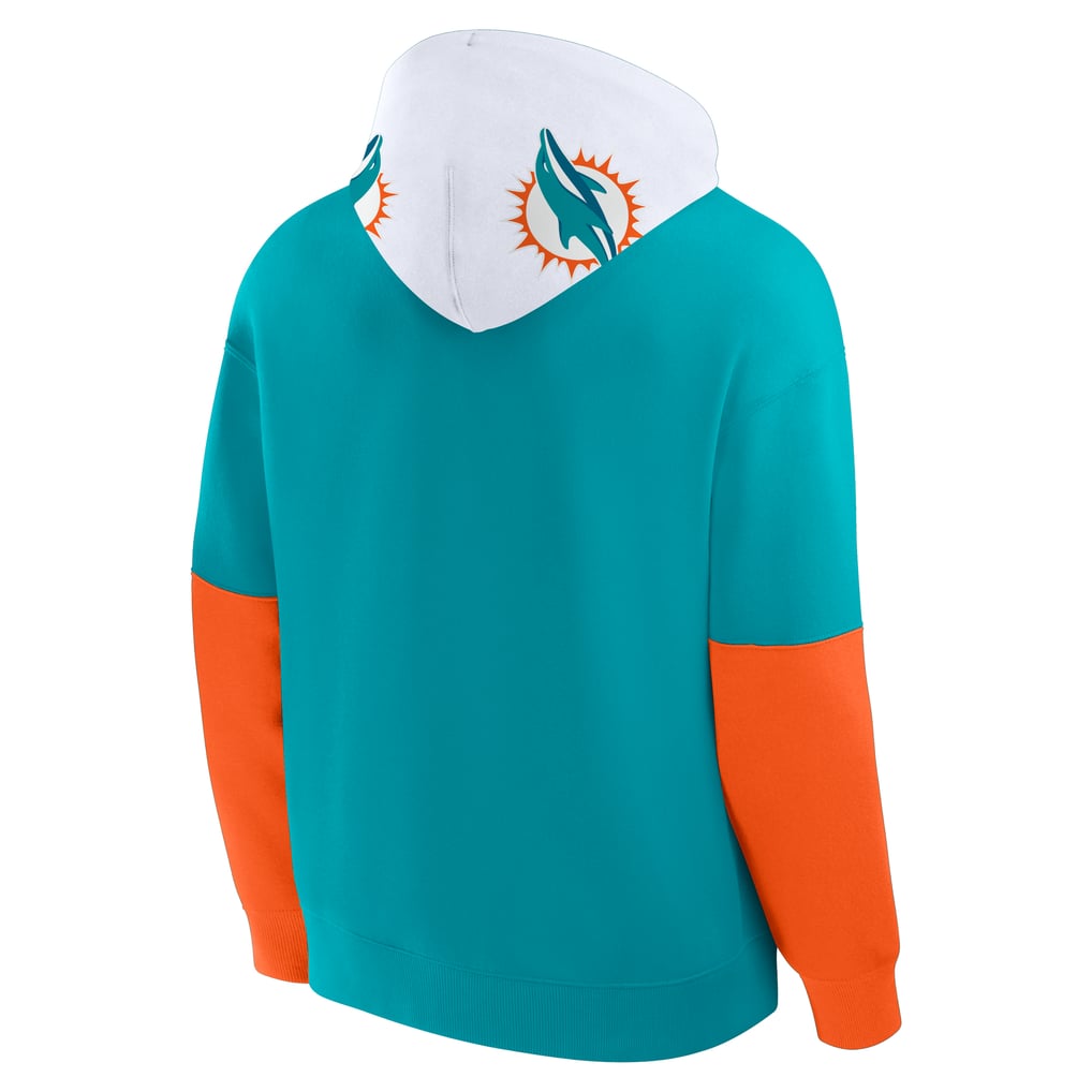 Miami Dolphins Fanatics Helmet Pullover Hoodie - Aqua
