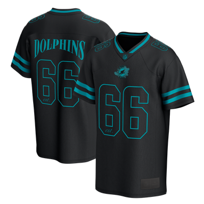 Miami Dolphins Fanatics After Hours Fashion Mesh Jersey Top - Black